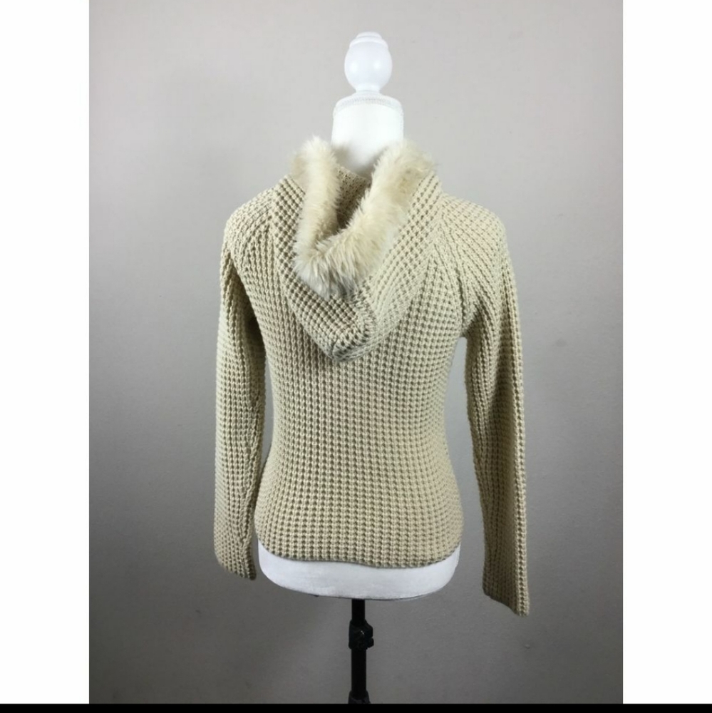 Venus Hooded Open Knit Sweater